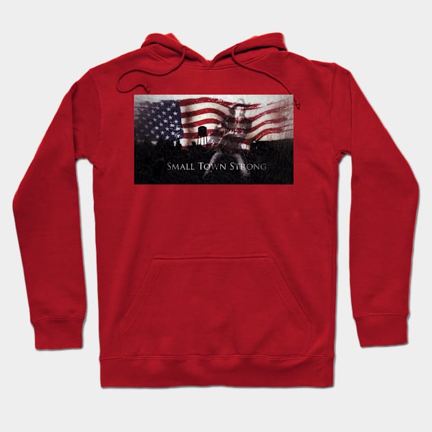 jason silhouette over small town sunrise Hoodie by @r3VOLution2.0music